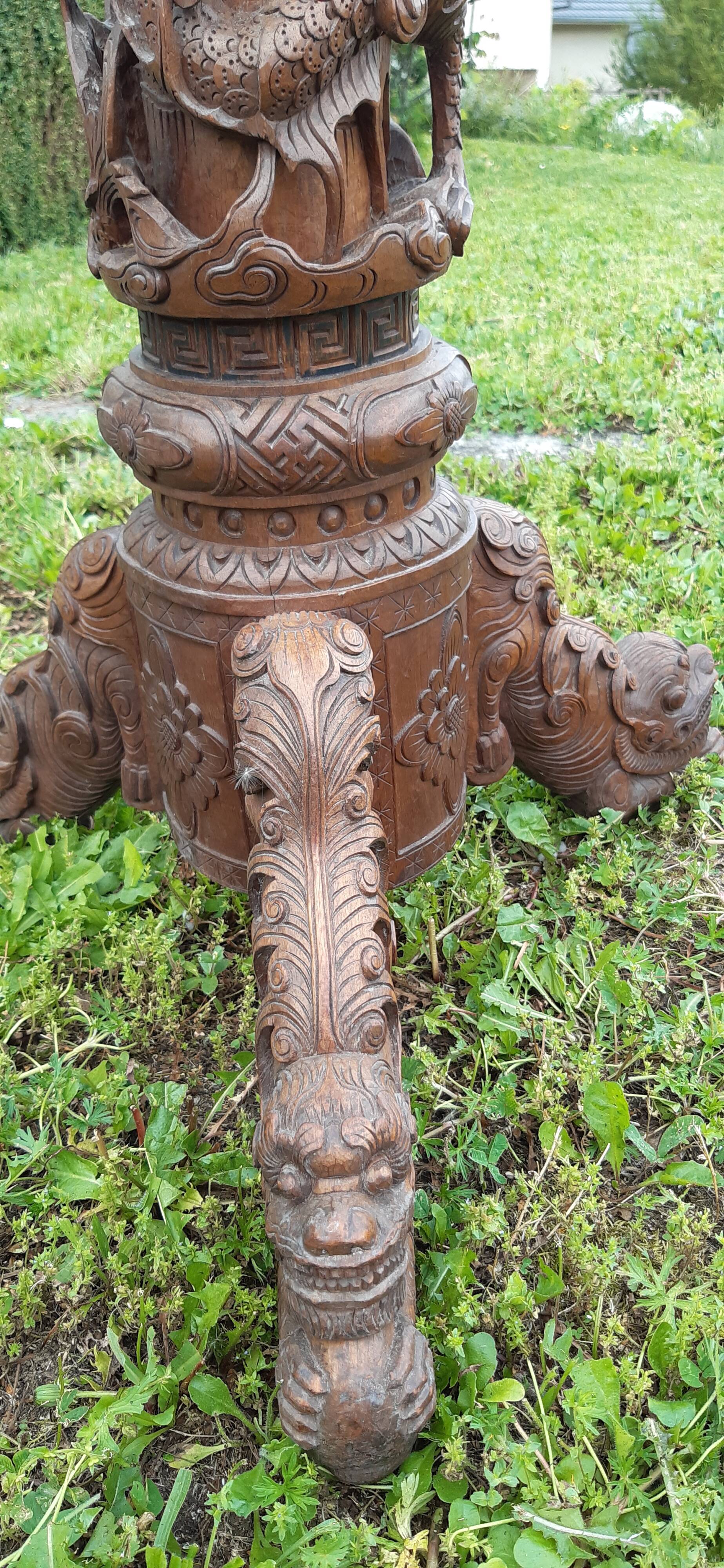 Exotic wood column (indonesia?)
