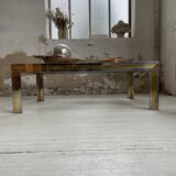 Table basse chrome laiton