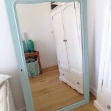 Old mirror revamped in light turquoise