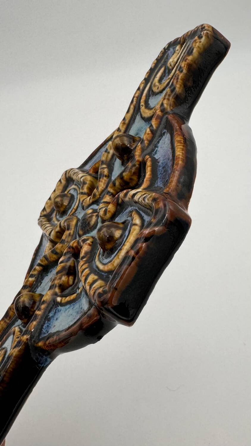 Ceramic glazed wall Celtic cross