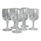 Set of 6 chiseled crystal liqueur glasses