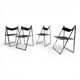 Lübke 4-piece set of folding dining chairs by Fantoni&Geraci, 1969