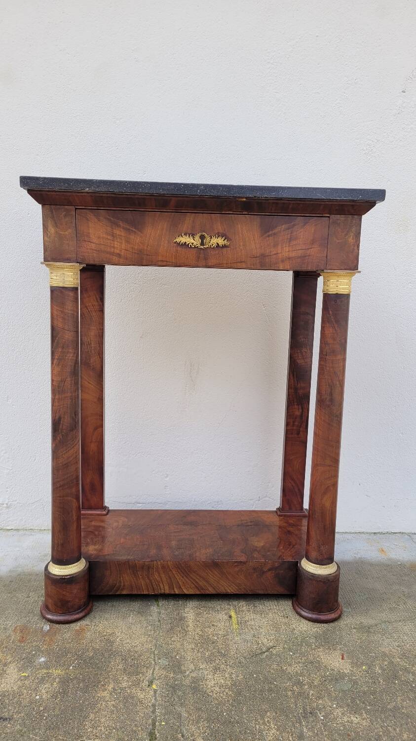 Console Empire en acajou et bronze, XIXème