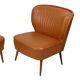 Pair of Vintage Expo 58 Cocktail Chairs, Cognac Faux Leather, Sixties