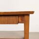 Vintage coffee table from the 1950s in brass, plexiglass, and ash wood, Italy.