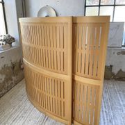 Large curved beech screen from the 80s