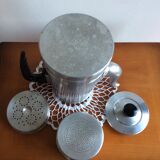 Ancienne cafetière complète en aluminium le trèfle manche bakélite