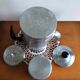 Old complete aluminum coffee maker le trèfle bakelite handle
