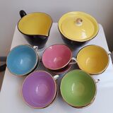 Black 60s coffee service Digoin - Sarreguemines