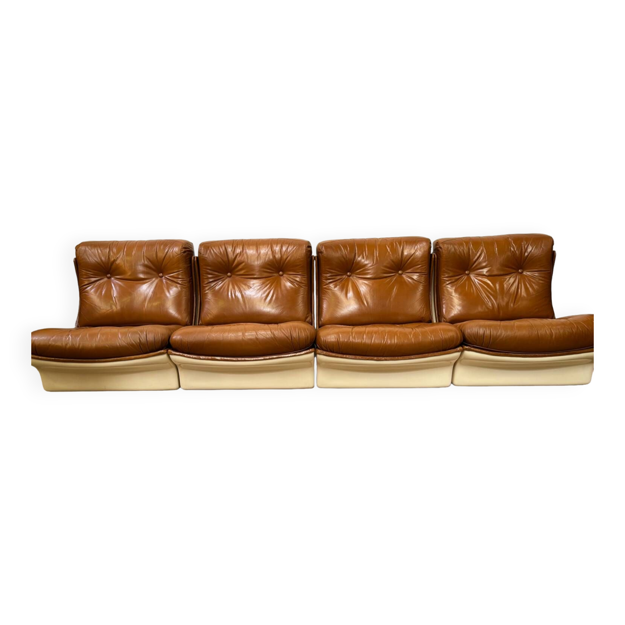 Sofa / 4 orchid modules Michel Cadestin for airborn