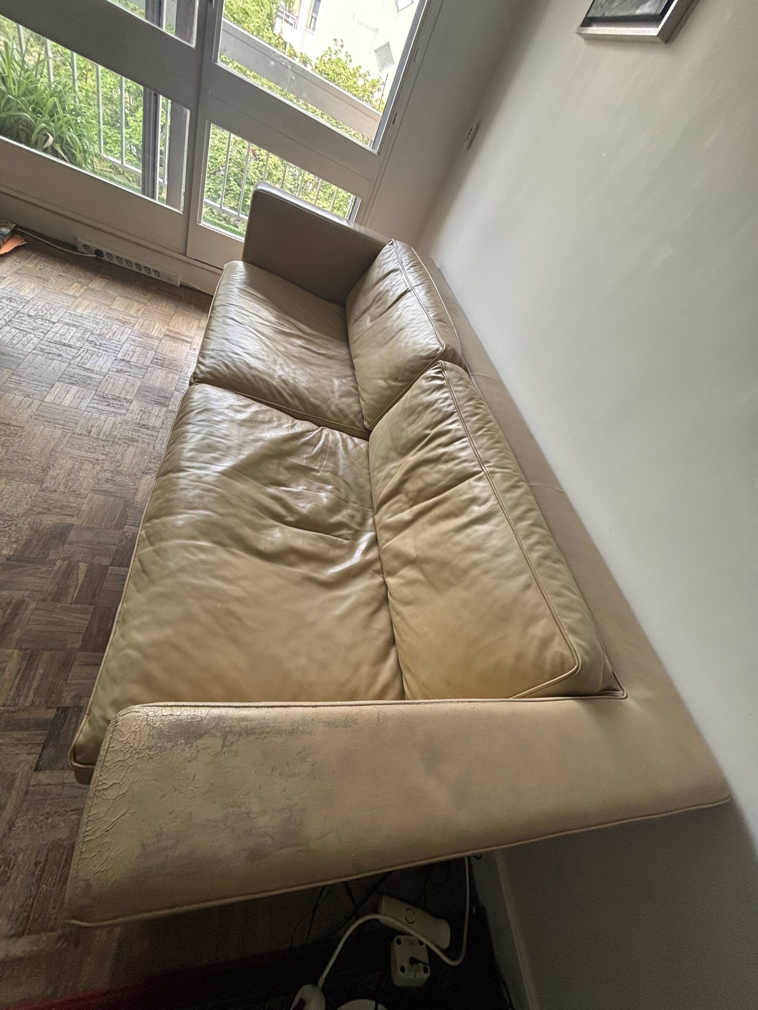 De Sede "Lotus" 3-seater sofa – Andrée Putman – beige leather