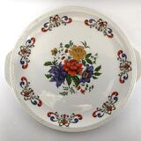 Round dish cake pie vintage flower Moulin des Loups model Derby