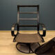 Modern armchair in black leather Gota Mobler