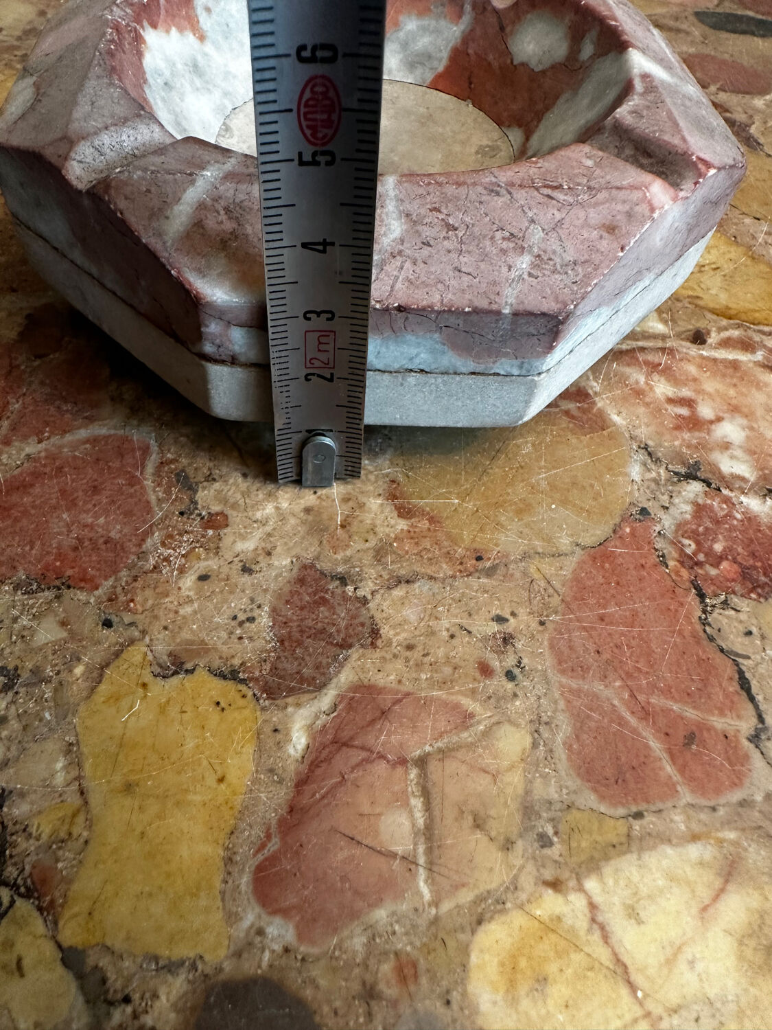 Ashtray / Art Deco double marble catchall