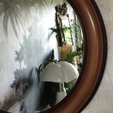 70s round mirror 53cm