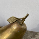 Pear fruit golden brass box