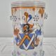 Small enamelled glass vase with armorial design in Historismus style from 19th century Bohemia.