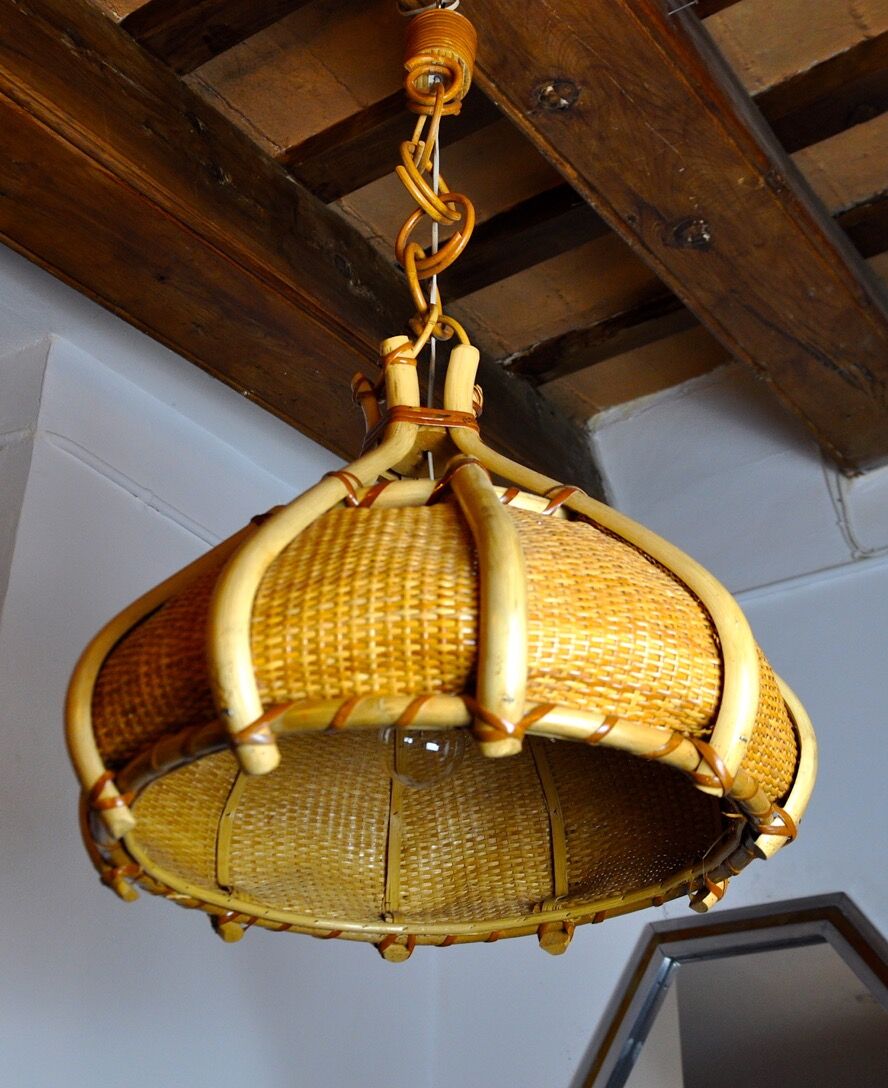 Rattan hanging France 1960