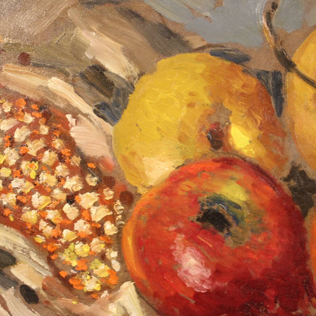 Tableau italien nature morte signé A. Merello du 20ème siècle