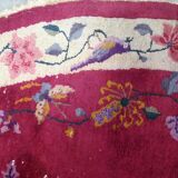Antique Chinese carpet Art Deco handmade 76cm x 125cm 1920s