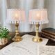 Duo de lampes romantiques en bronze
