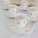 Set of 6 quadrifoglio coffee cups with saucers