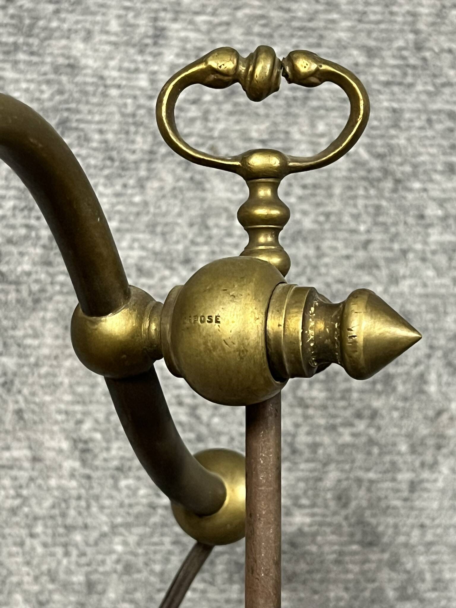 Cochelin France: 1890s gilt bronze desk lamp