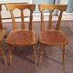 Set of 4 bistro bar chairs year 80 - 90 - wooden - baumann