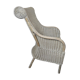 Fauteuil en rotin patiné gris