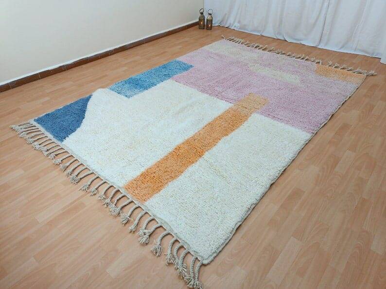 Handmade wool rug large size 200 x 300 cm