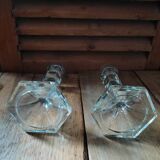 Cast crystal candle holder