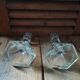 Cast crystal candle holder
