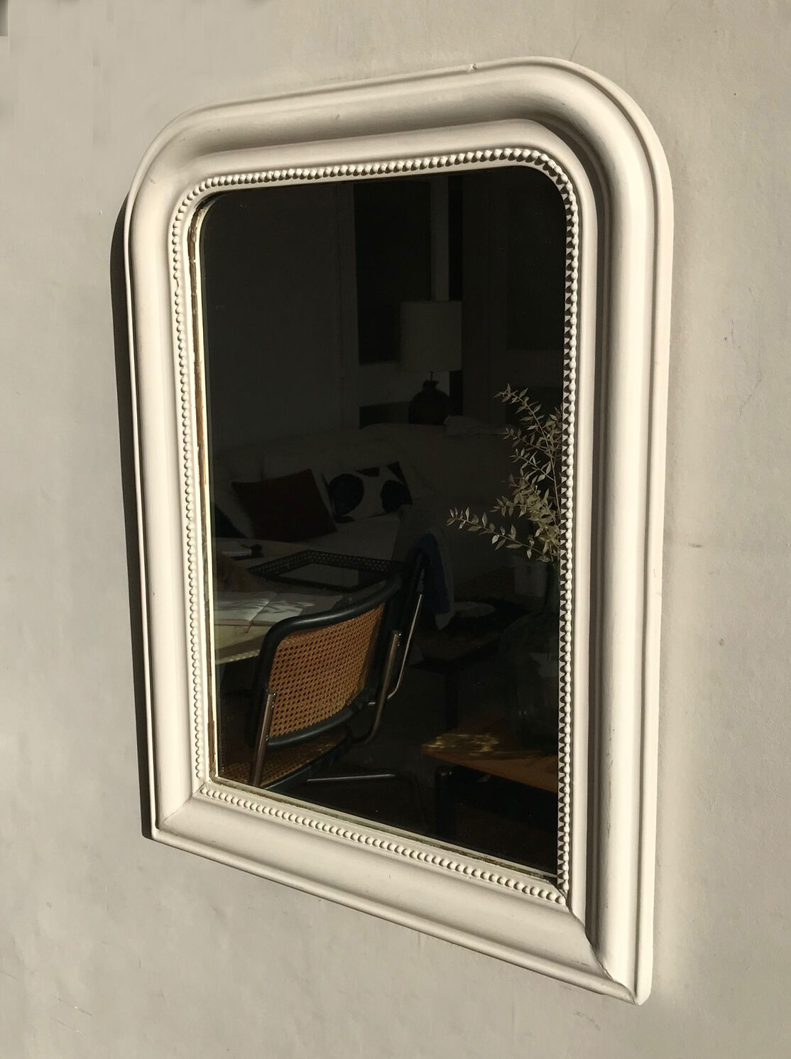 White Louis Philippe mirror - 76 x 56 cm