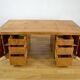Art Deco Double-Faced Desk in Walnut Veneer 1950