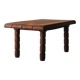 Modernist table in oak and walnut, France, Art Deco, circa 1940.