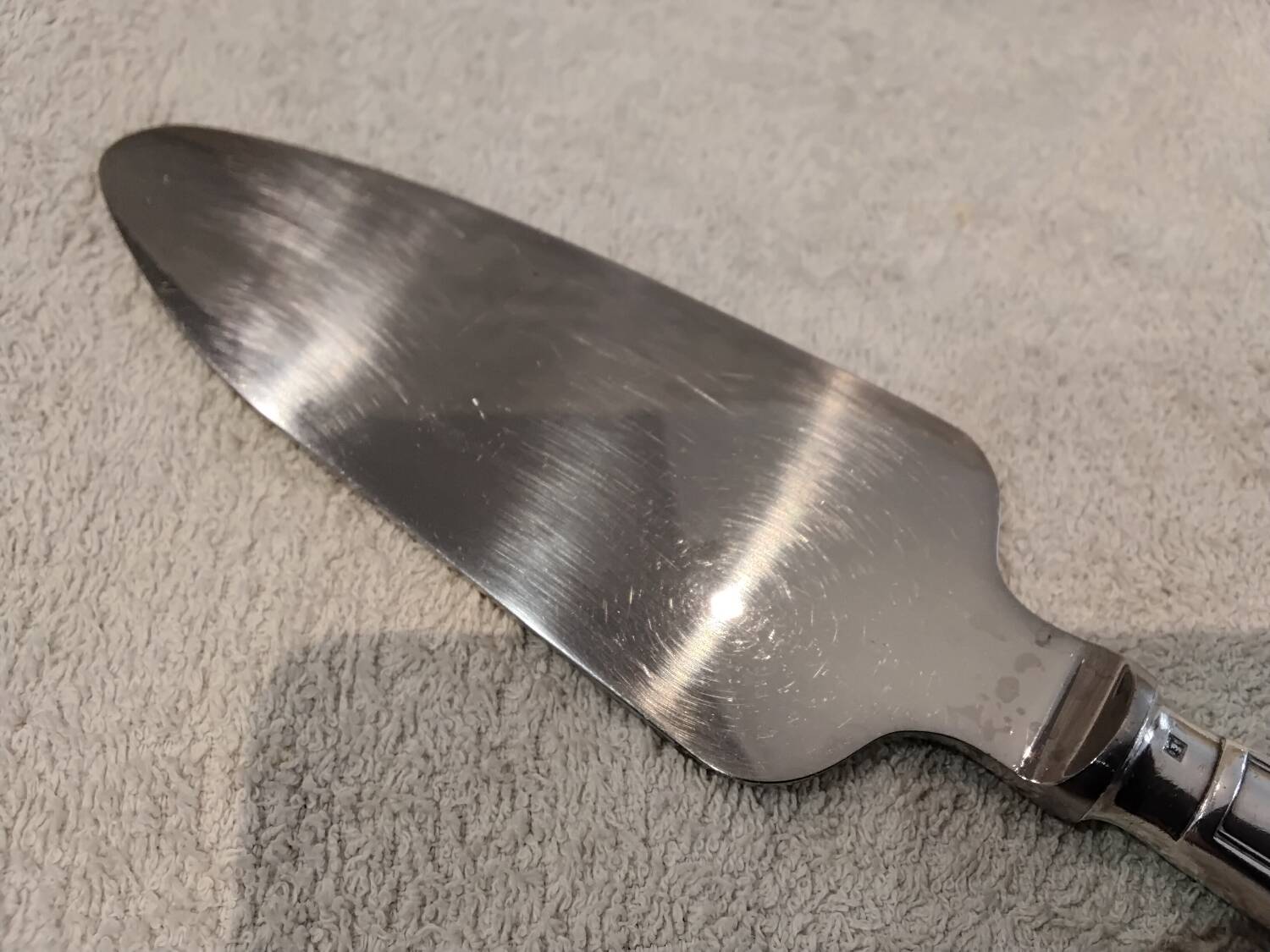 Silver-plated metal pie server, Christofle silversmith, Albi