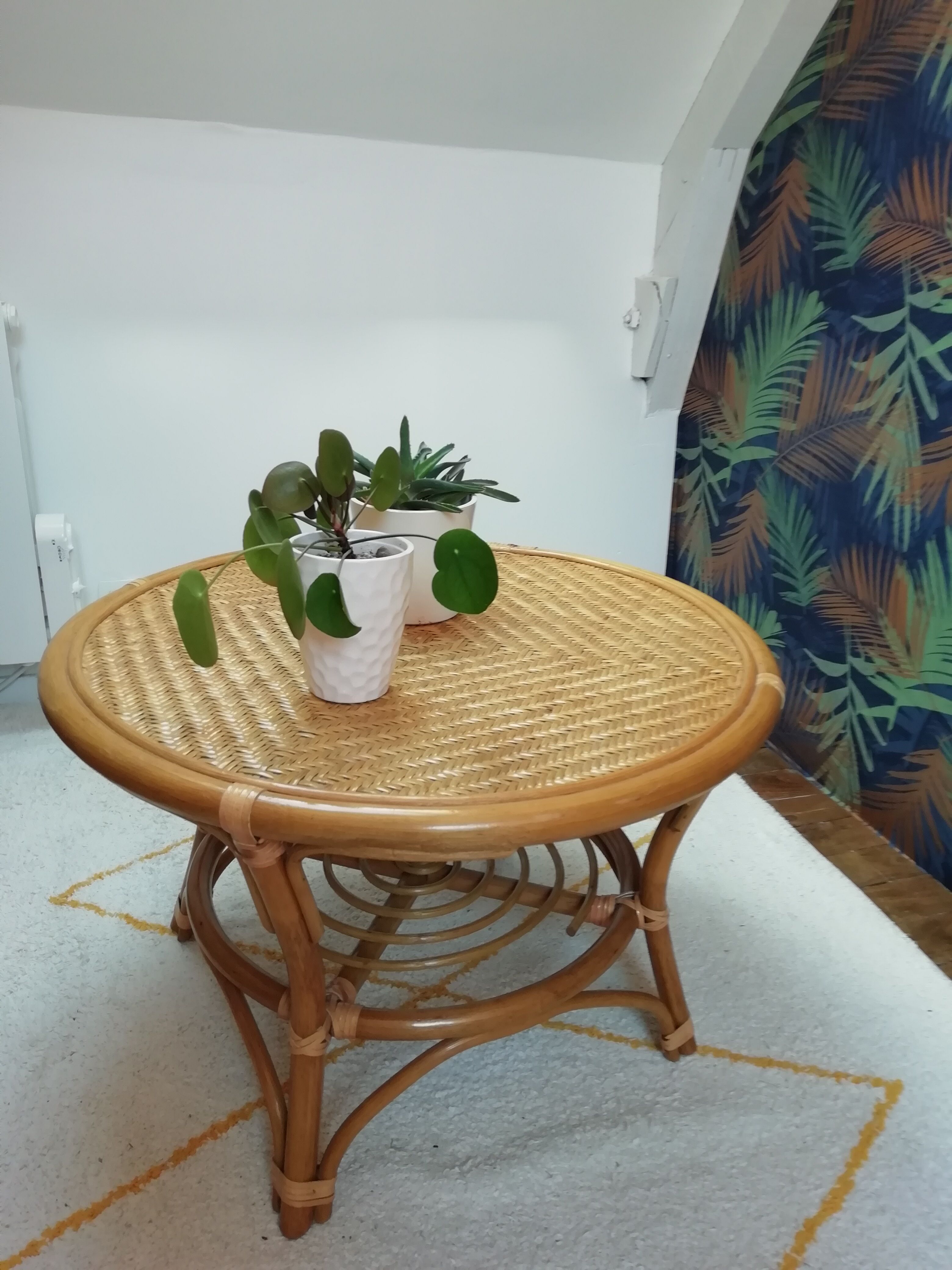 Rattan coffee table