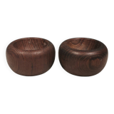 2 salerons en teck, Danemark années 1970