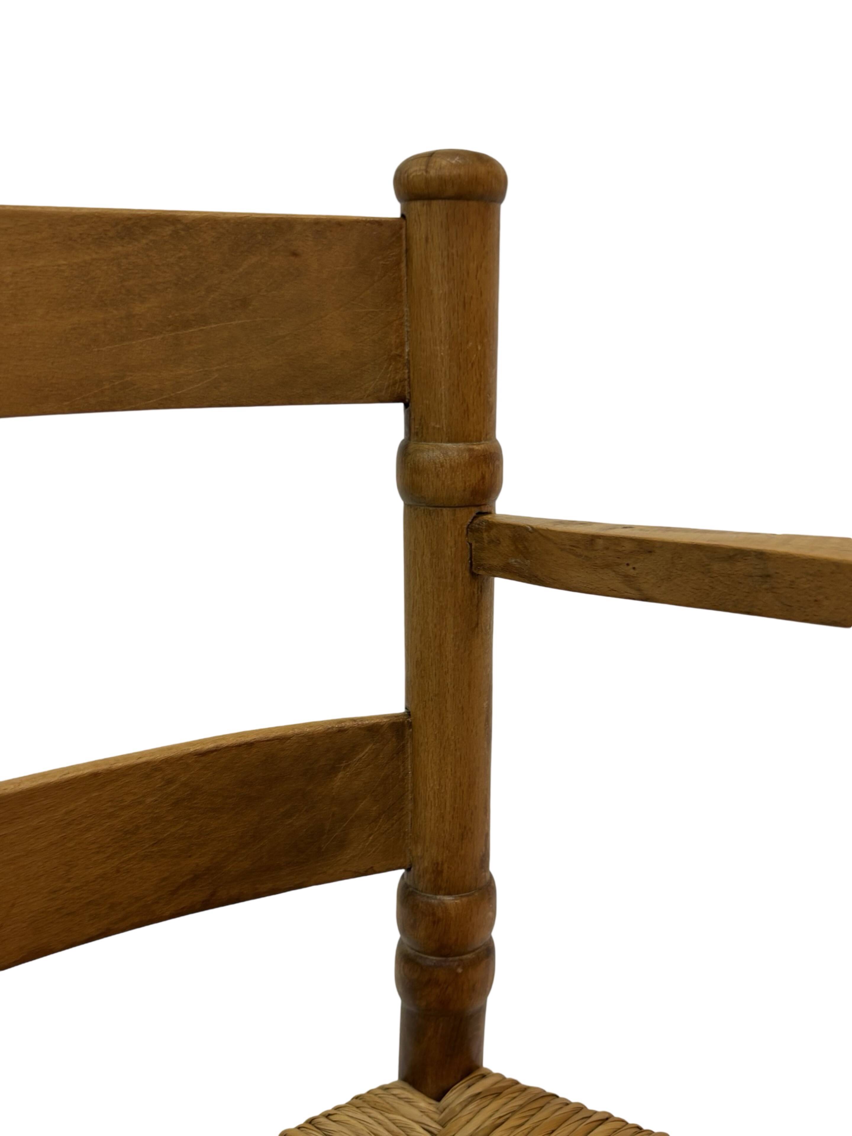 Art Deco chair minimalist oak wicker minimalist design