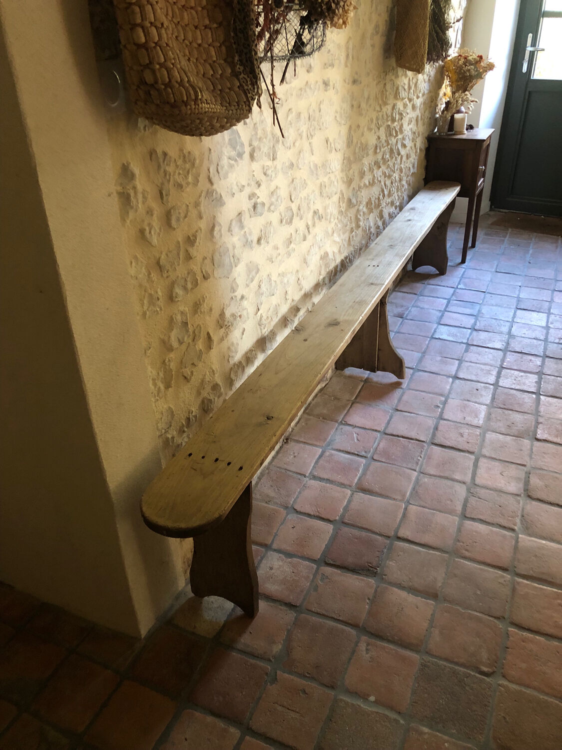 Large farmhouse bench