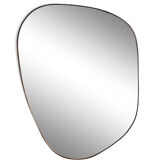 Irregular trapeze mirror organic brass black minimalist 80x110cm