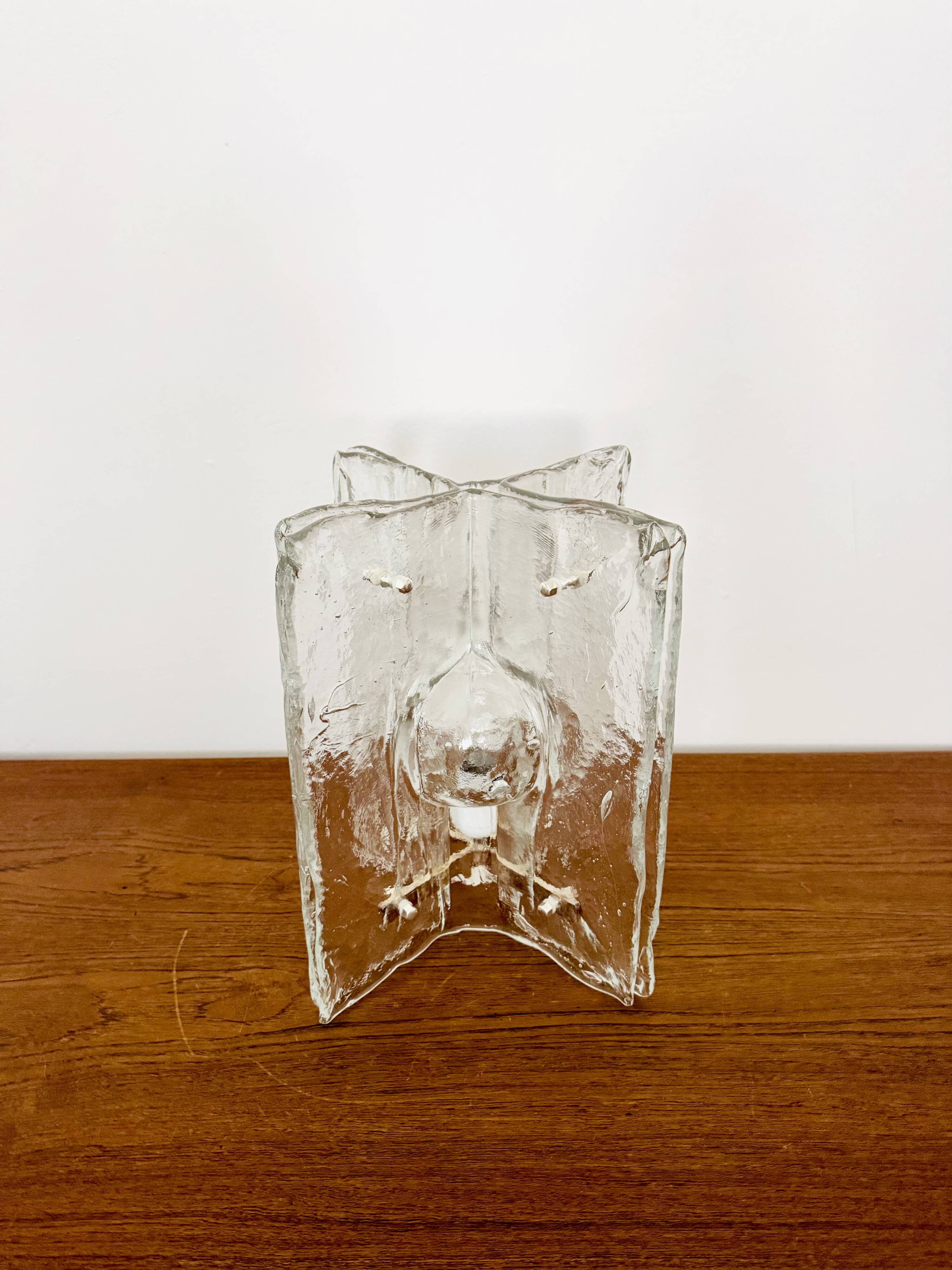 Murano Ice Glass Table Lamp by Salviati