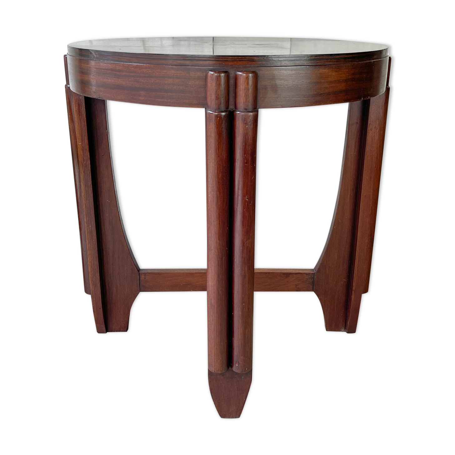 Table basse guéridon art déco en palissandre, 1920s