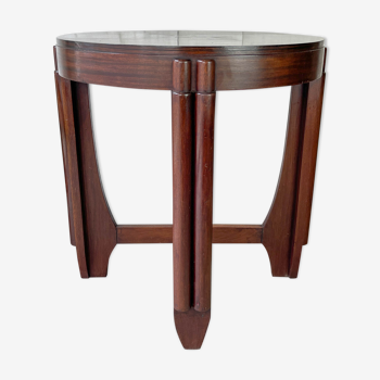 Coffee table art deco pedestal in rosewood, 1920s