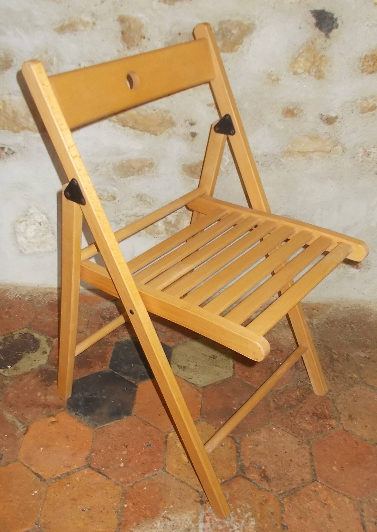 Vintage wooden folding chair