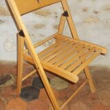 Vintage wooden folding chair