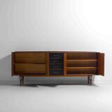 Minimalist sideboard in warm teak by Van Pelt, Belgium 1960s