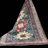 Tapis d'Orient Fait Main Kazak Afghan : 1.66 X 2.64 Mètres