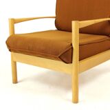 Elegant Lounge Chair In Oak, Czechoslovakia 1960s, 4 Available