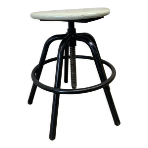 tabouret d'atelier vintage